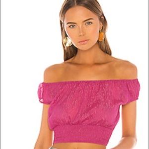 Superdown purple sheer crop top! NWT size xs
